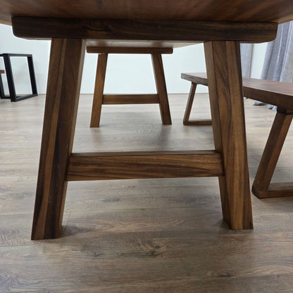 300cm x 88cm Live Edge East Indian Walnut Dining Table